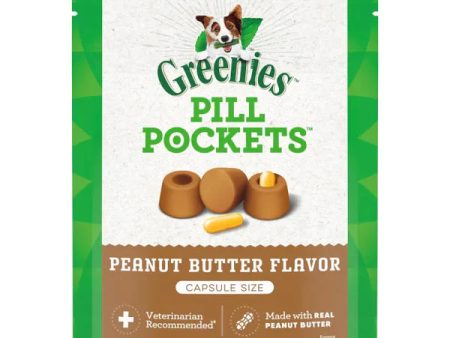 Greenies Peanut Butter Flavored Capsule Pill Pockets Dog Treats Online now