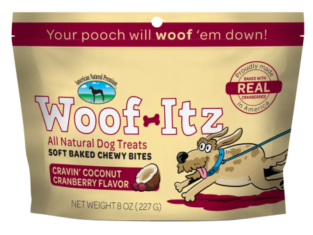 American Natural Premium Woof-Itz Cravin  Coconut Cranberry Dog Treat For Cheap