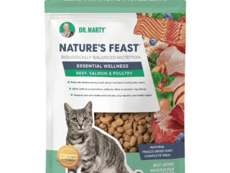 Dr. Marty Nature s Feast Essential Wellness Beef, Salmon and Poultry Freeze Dried Raw Cat Food Online Hot Sale