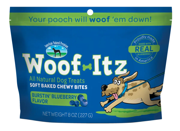 American Natural Premium Woof-Itz Burstin Blueberry Dog Treat Supply