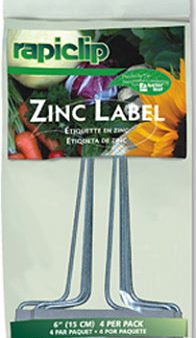 ZINC LABELS 6 4PK Online Sale