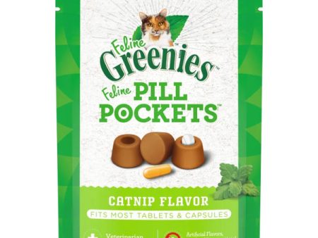 FELINE GREENIES PILL POCKETS Natural Cat Treats, Catnip Flavor Supply